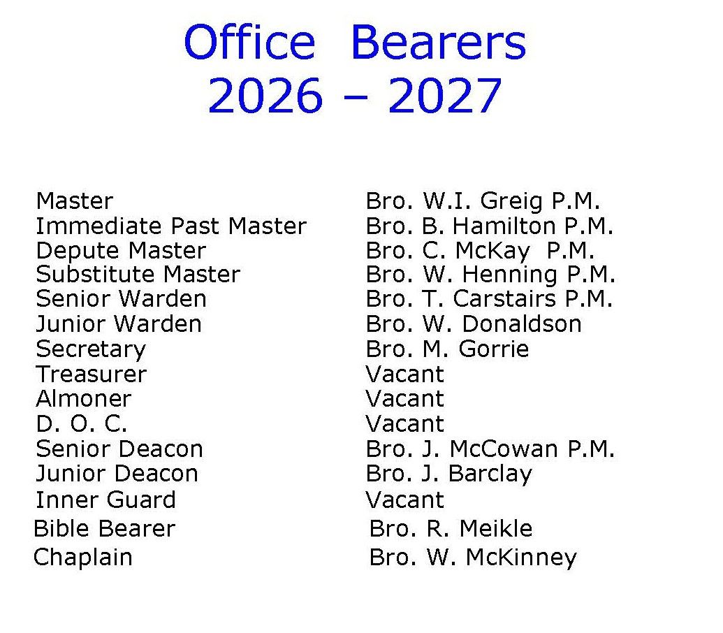 Office Bearers 2026-27